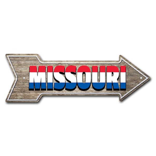 Signmission Missouri Arrow Sign Funny Home Decor 30in Wide P-ARROW10-999738 - main